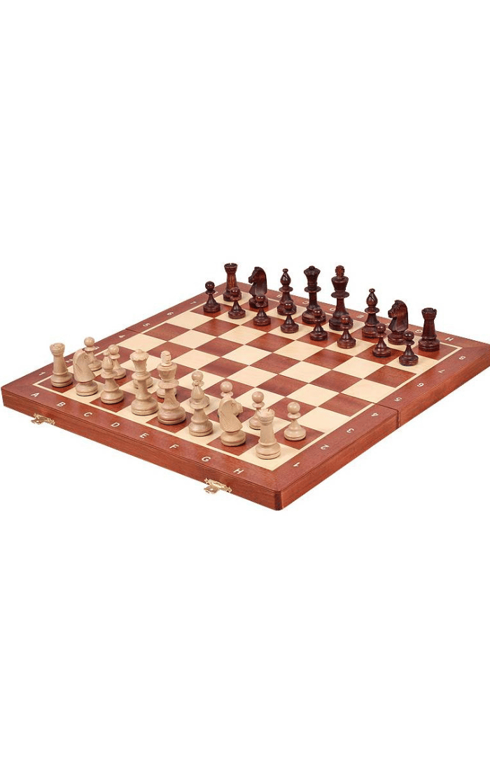 Szachy Turniejowe (48x48cm) - PROFESJONALNY zestaw szachowy - intarsjowane
