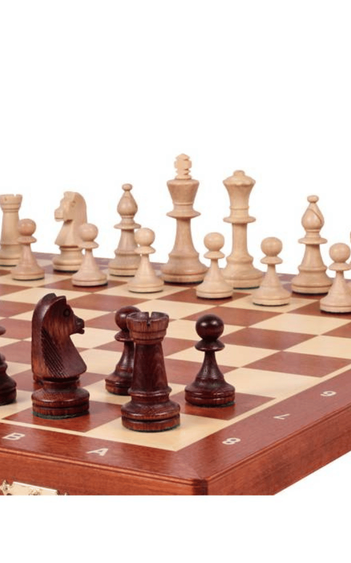 Szachy Turniejowe (48x48cm) - PROFESJONALNY zestaw szachowy - intarsjowane