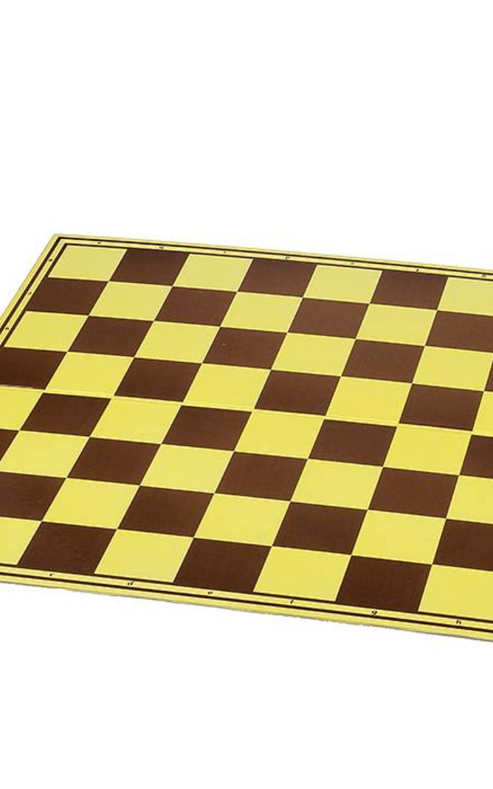 Szachownica tekturowa Turniejowa (47x47cm), żółto - brązowa, matowa, zmywalna powierzchnia