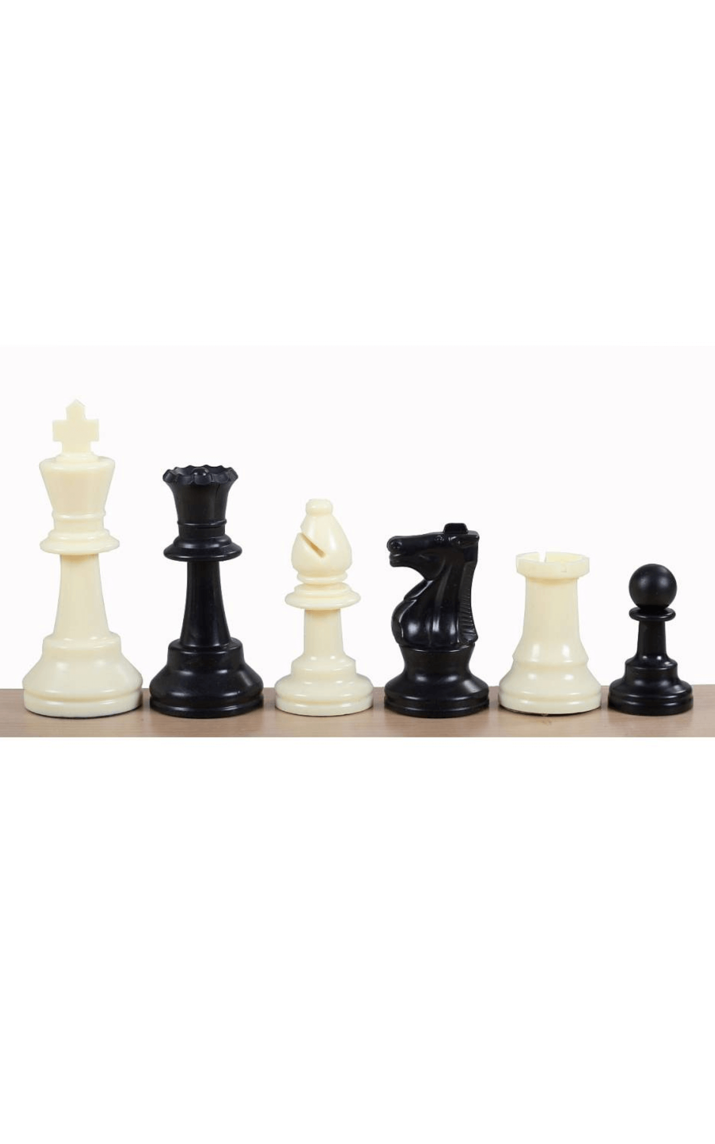 Figury szachowe Staunton nr 6, białe/czarne, dociążane metalem