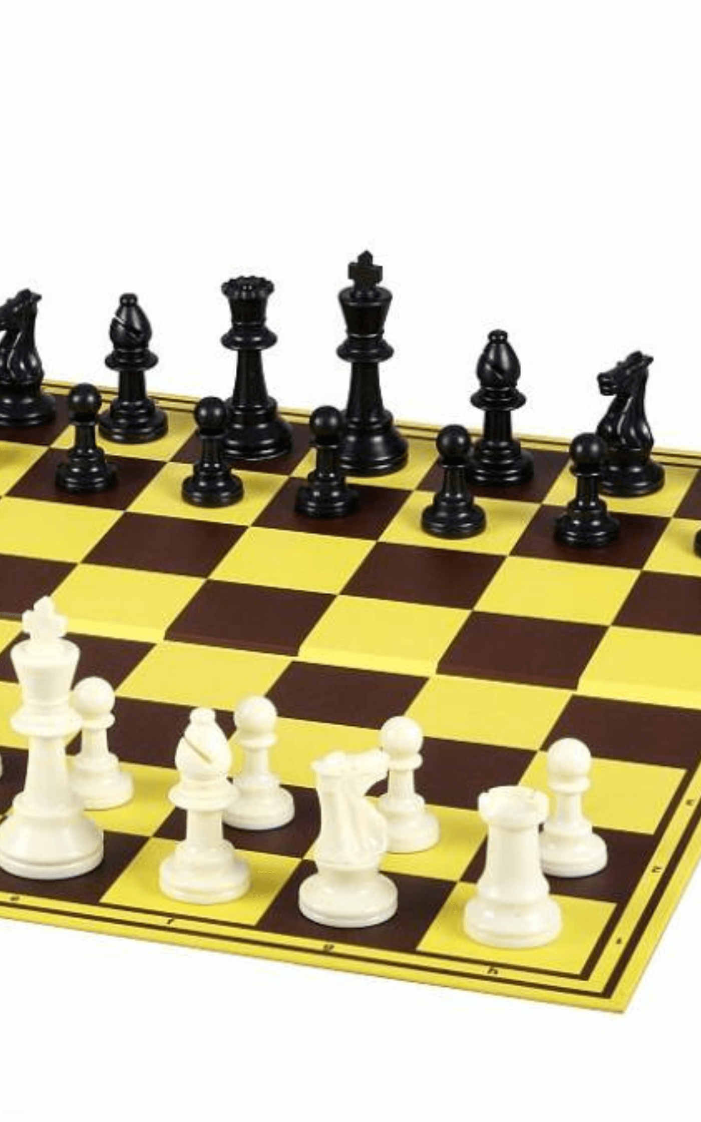 Figury szachowe Staunton nr 6, białe/czarne, dociążane metalem