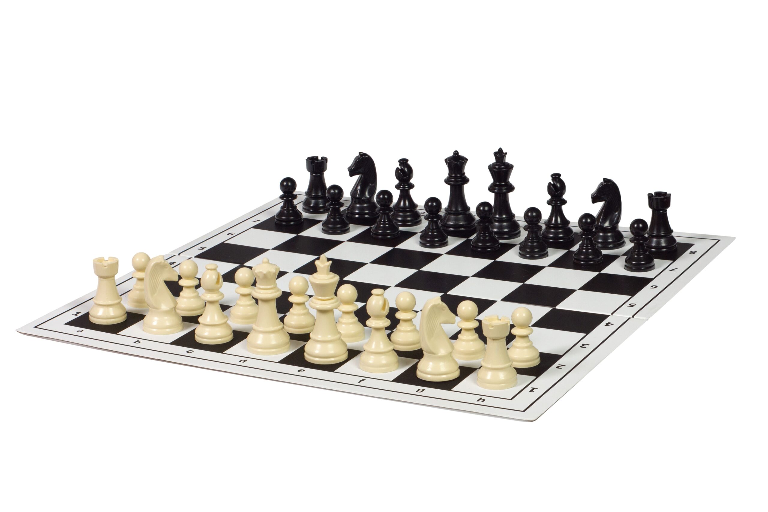 Figury szachowe Staunton nr 3 plastikowe (król 65 mm) do gry i analizy