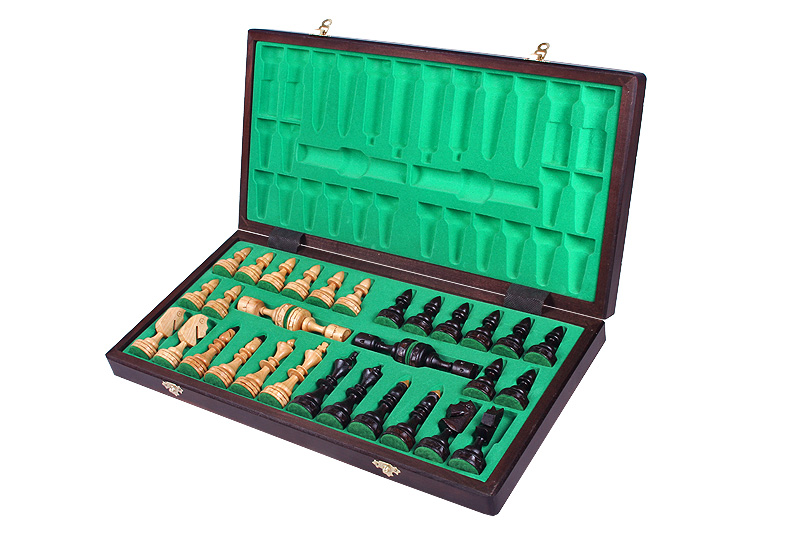 SZACHY DREWNIANE INDYJSKIE (47x46,5cm)