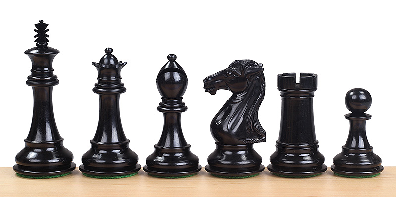 FIGURY SZACHOWE ROYAL KNIGHT HEBANOWE 4 CALE