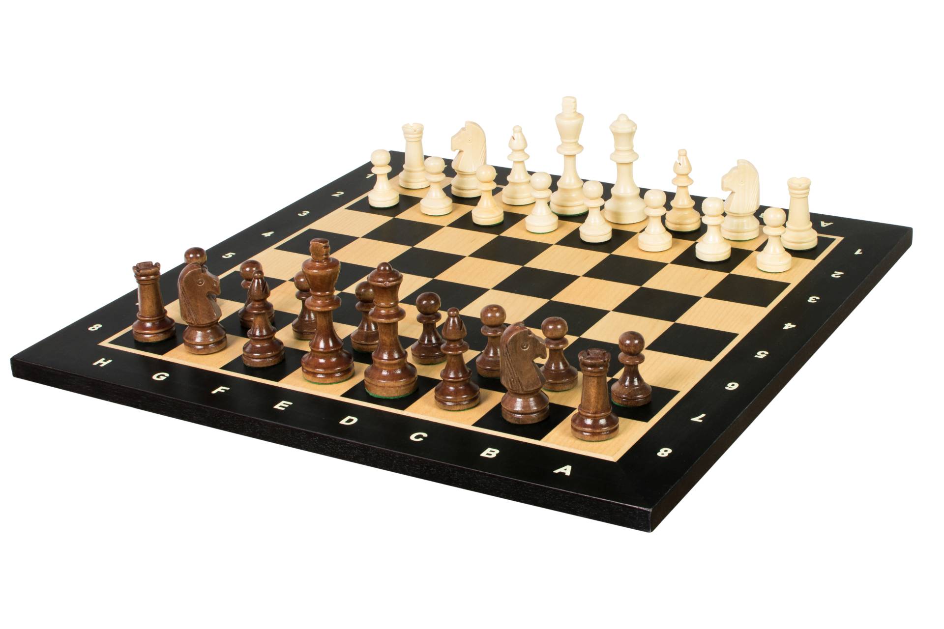 Zestaw szachowy turniejowy Nr 4 - szachownica 40 mm + figury Sunrise Staunton 78 mm