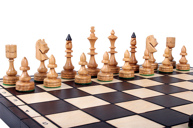 SZACHY DREWNIANE INDYJSKIE (47x46,5cm)