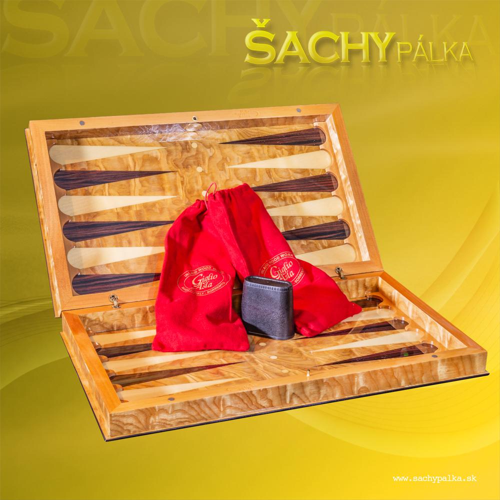 Elegancki włoski Backgammon Giglio Asla
