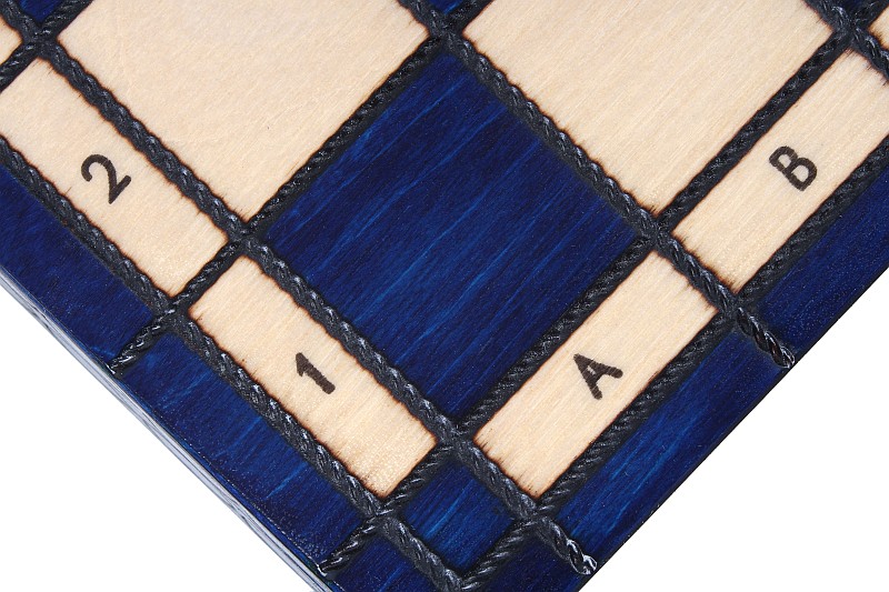 SZACHY KRÓLEWSKIE ŚREDNIE (34x34cm) kolor niebieski