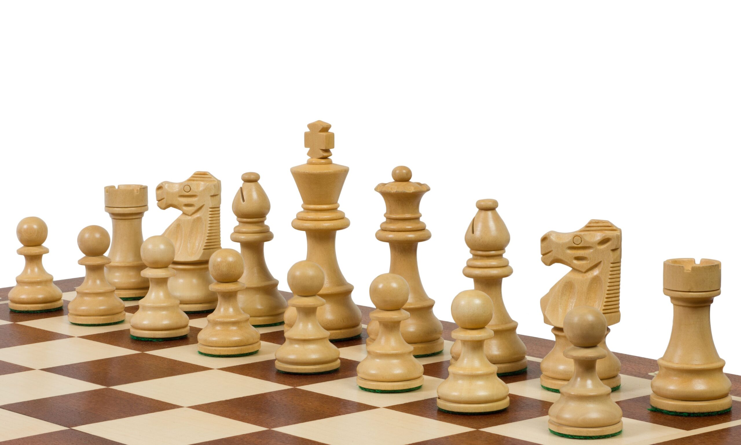 Szachy drewniane French 3,75 cala (pole 58 mm)