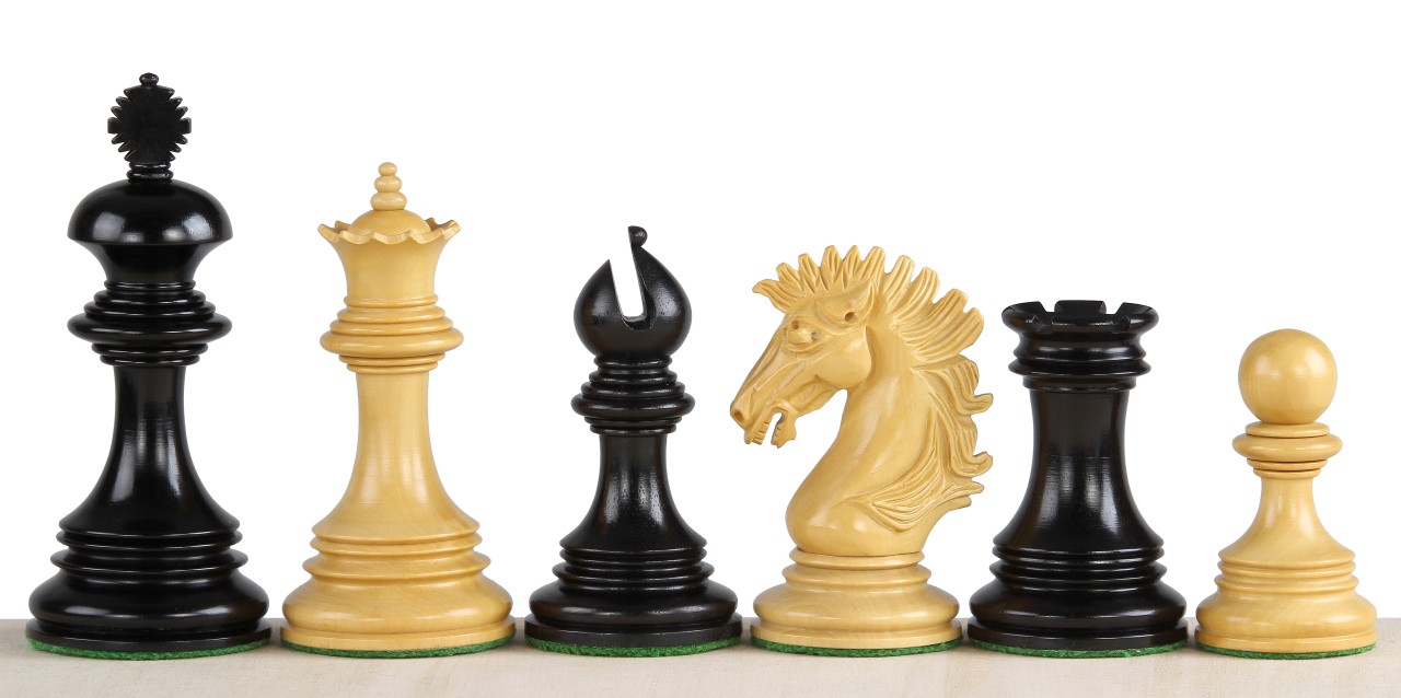 Figury szachowe Sunrise 4,25 cala Heban