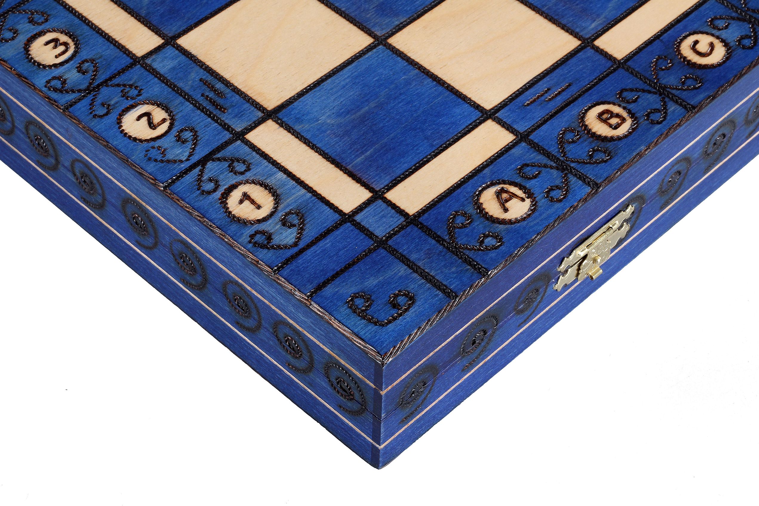 duże Szachy AMBASADOR - NIEBIESKIE (54cm)