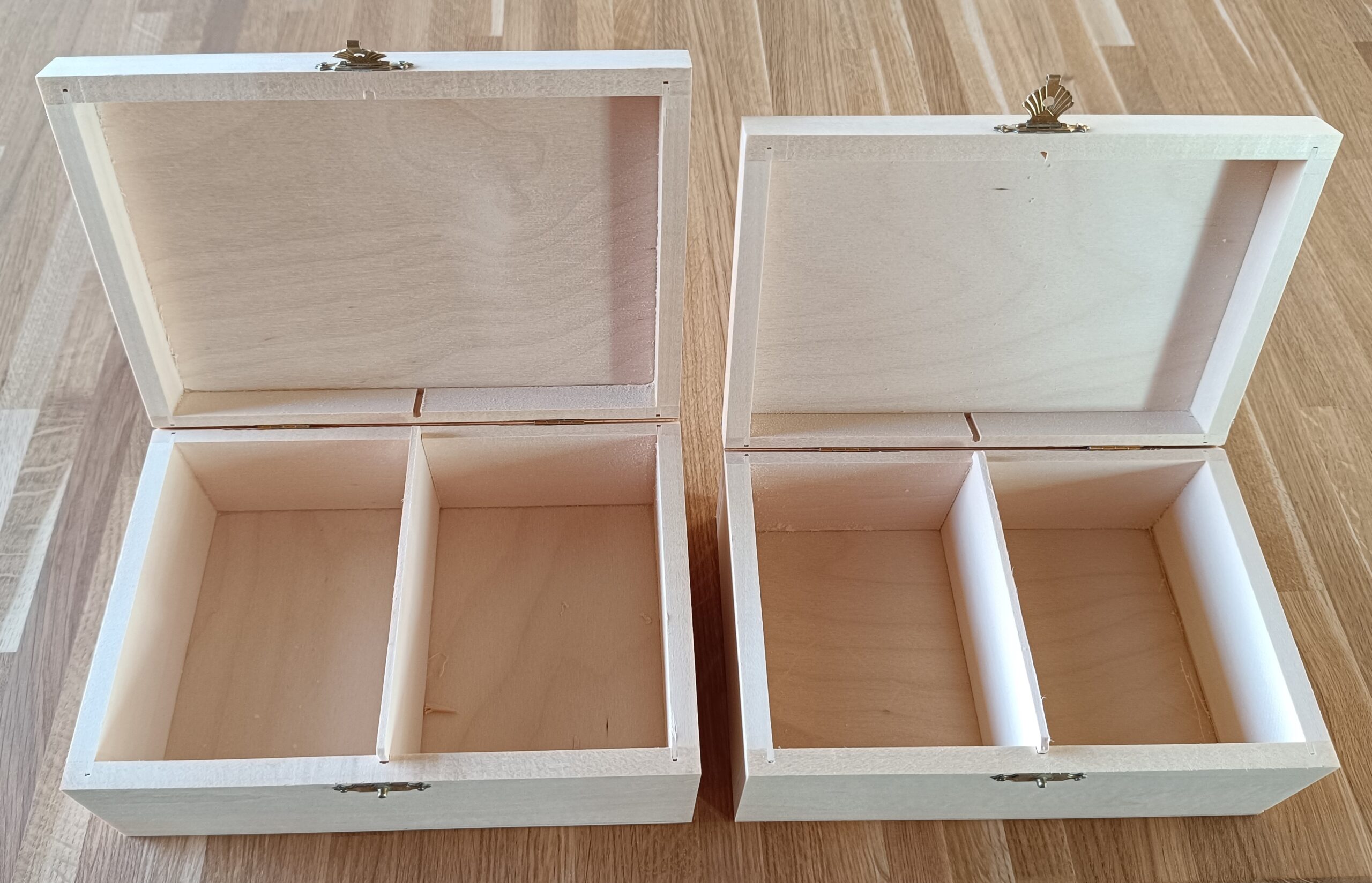 Drewniany kuferek do przechowywania figur Staunton nr 5 (wysokość króla 90 mm) - surowe drewno