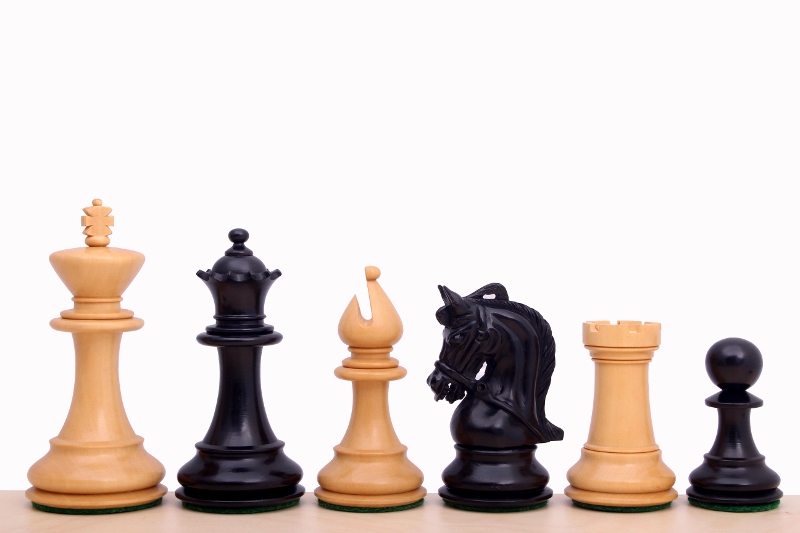 Figury szachowe Corinthian 3,75'' hebanizowane