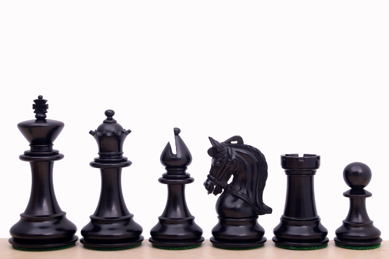 Figury szachowe Corinthian 4,25'' hebanizowane