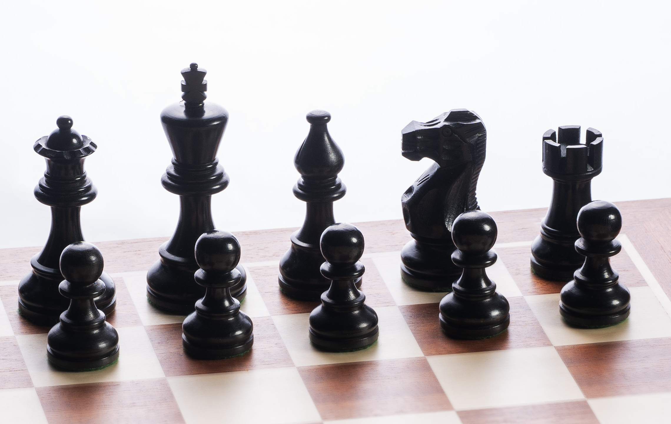 Zestaw szachowy - Szachownica drewniana (pole 45mm) + figury American Classic 3