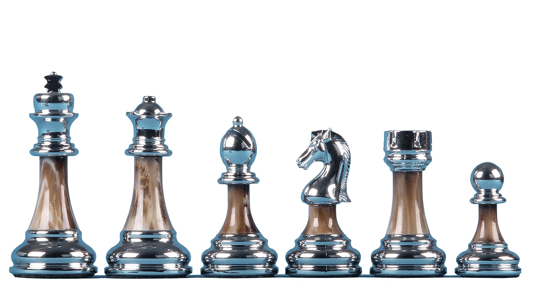 Metalizowane figury szachowe 3,5 cala z 