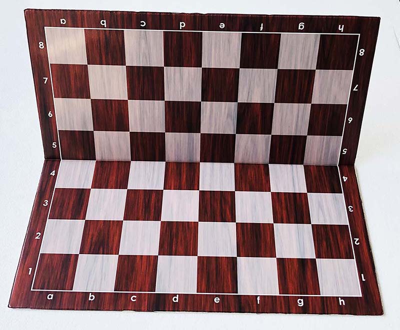 Szachownica plastikowa składana nr 6 (pole 57 mm) – Imitacja drewna