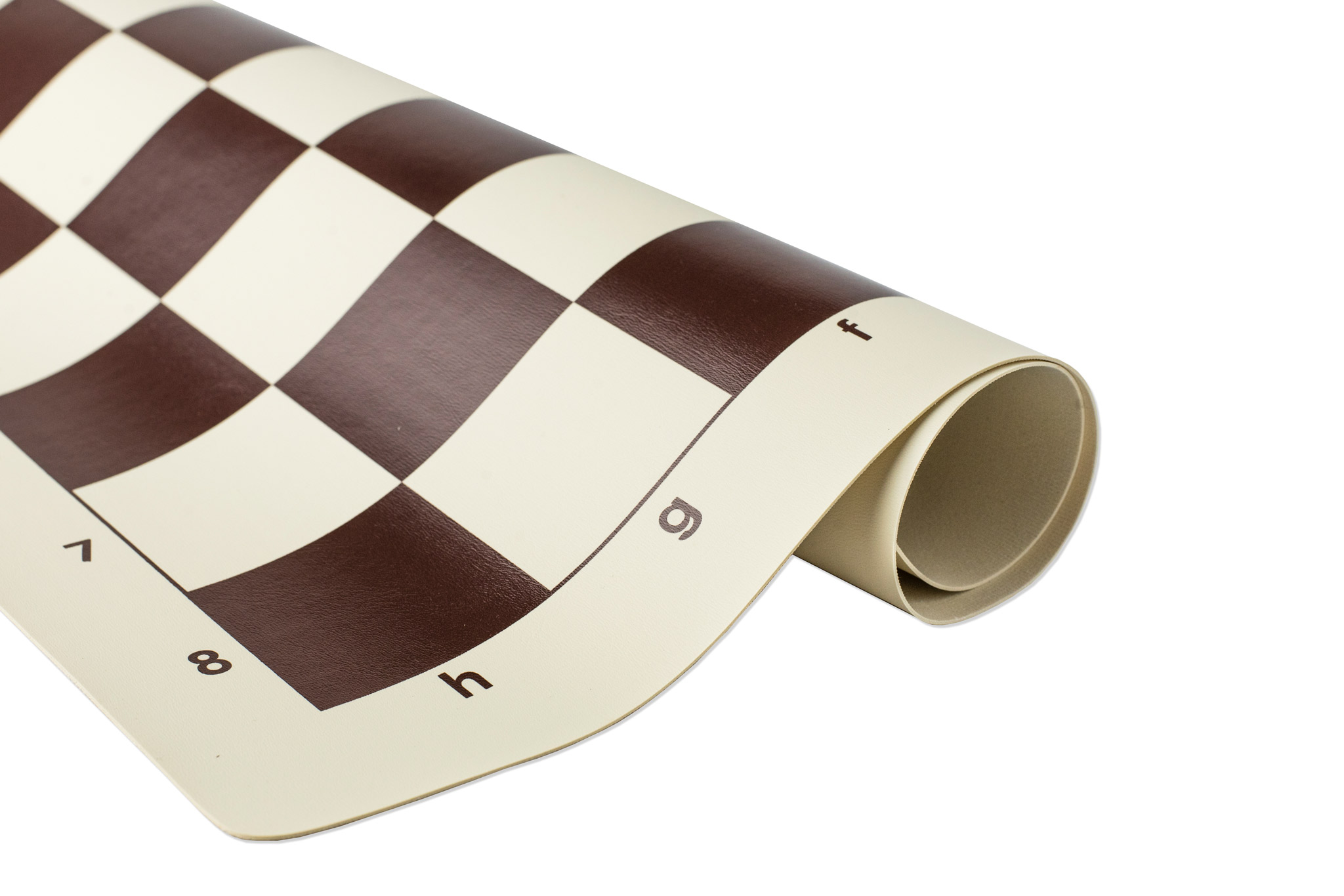 Szachownica winylowa rolowana, pole 60 mm, biało - brązowa