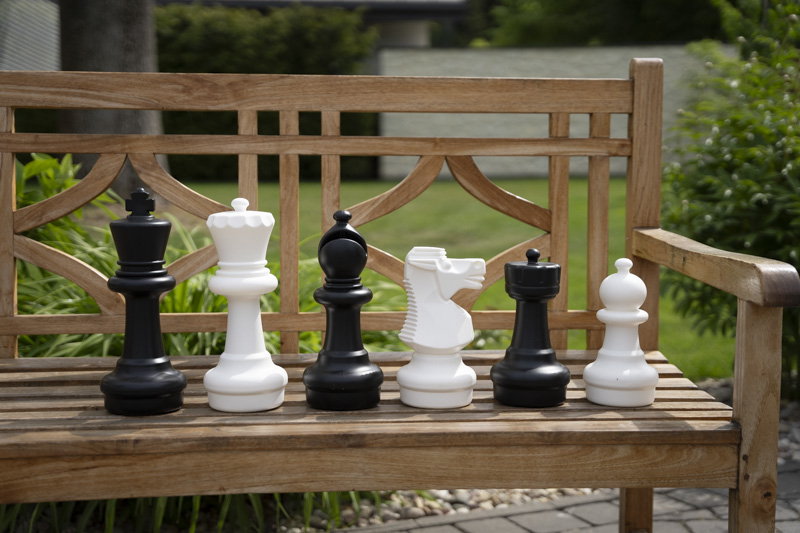 Mały zestaw szachów ogrodowych (król 30 cm)
