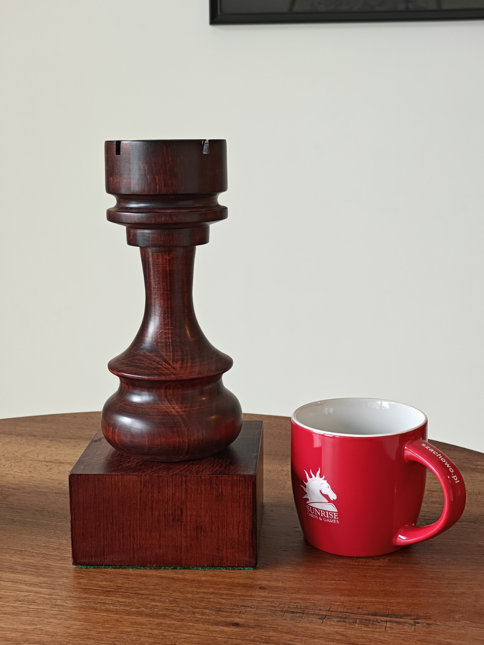 Puchar szachowy drewniany – Czarna Wieża