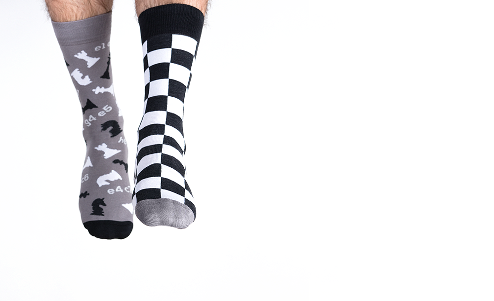 Skarpetki szachowe Nanushki - rozmiar 36-39