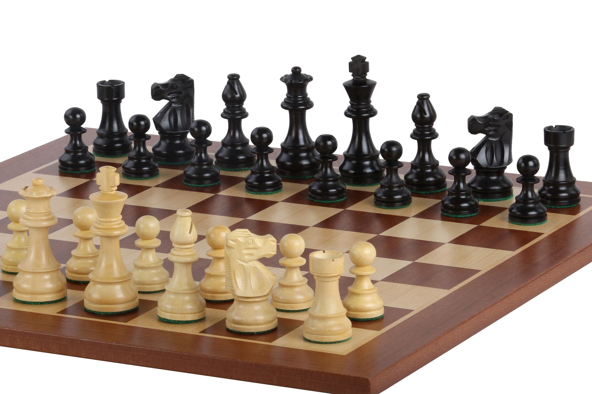 Zestaw szachowy French Lardy (replika) – szachownica (pole 50 mm), figury (król 90 mm)