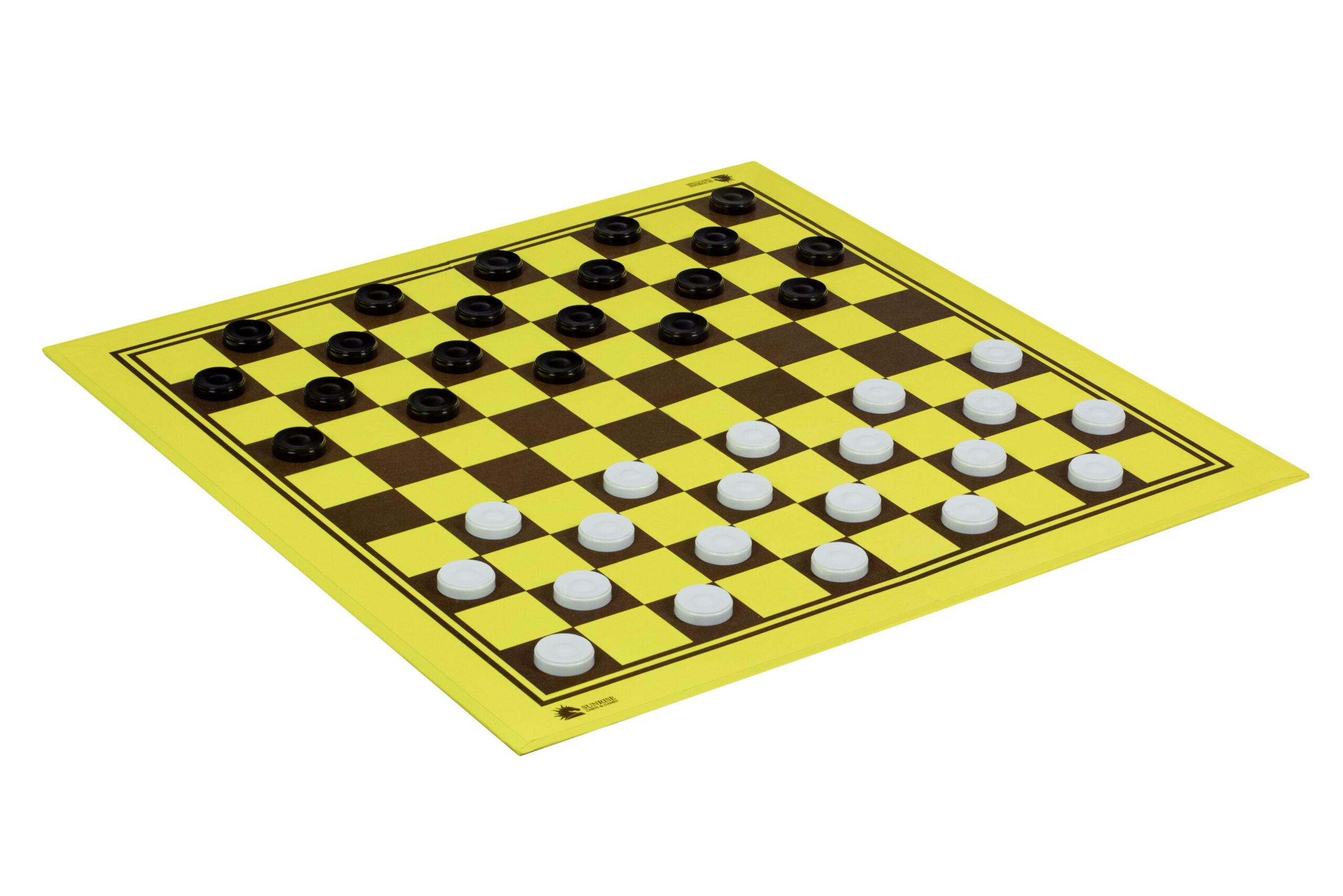 Szachownica / warcabnica Turniejowa 100 polowa, żółto/brązowa, zmywalna powierzchnia