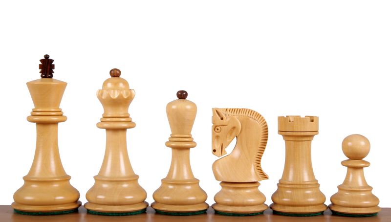 Figury szachowe Zagreb Akacja indyjska/Bukszpan 4 cale Rzeźbione Drewniane