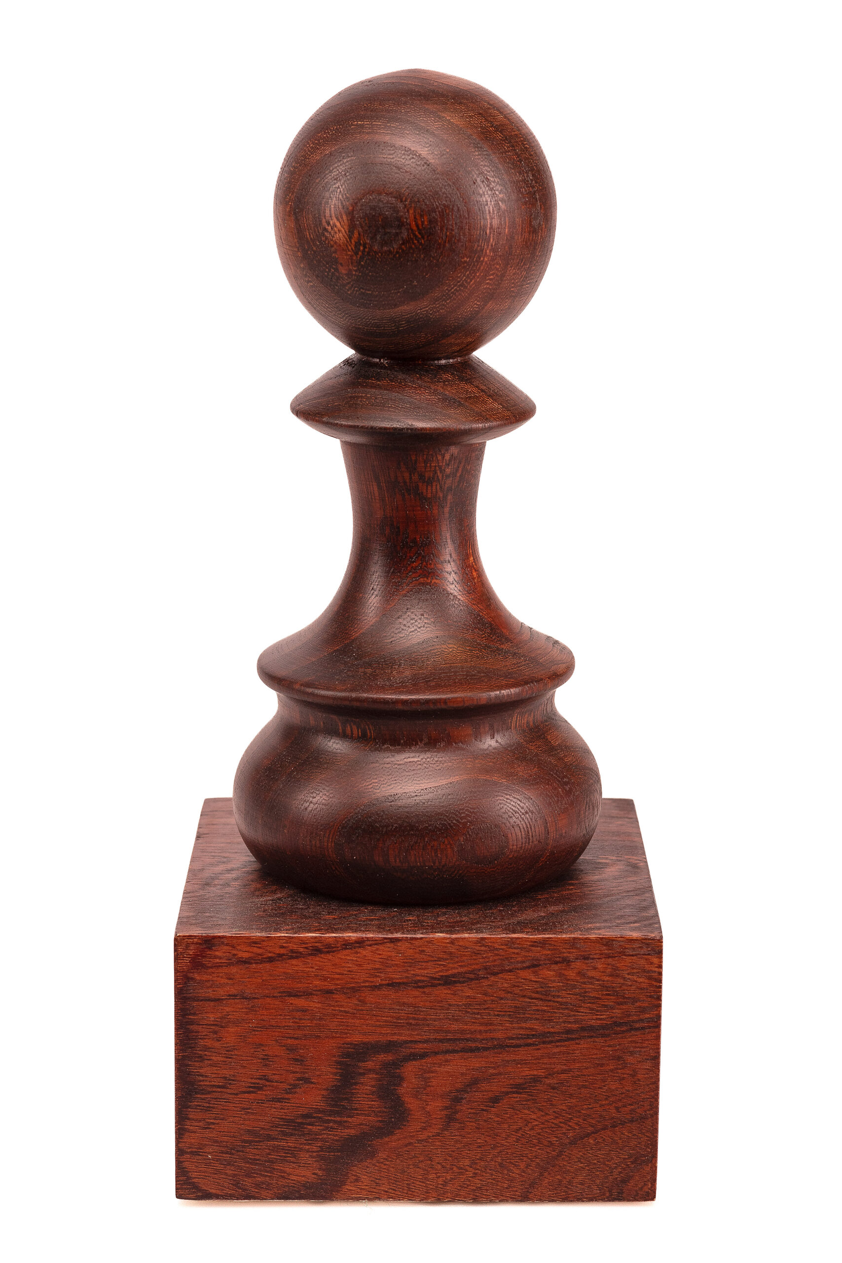 Puchar szachowy drewniany - Czarny Pion